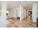 Formal dining room with hardwood floors and wainscoting at 159 Charles Farm Dr, Cleveland, NC 27013