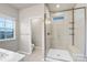 Bathroom with shower, toilet and vanity at 3323 Glenn Hope Way, Matthews, NC 28104