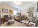 Home office with hardwood floors and built-in shelving at 5158 Turtle Creek Dr, Denver, NC 28037