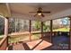 Wooden deck overlooking backyard with wooded views at 7757 St Andrews Ln, Stanley, NC 28164