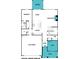 Floor plan illustration of the first floor layout, including the kitchen and garage at 9831 Quercus Ln, Huntersville, NC 28078