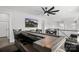 Modern home bar with seating for four at 11112 Benjamin Smith Ave, Huntersville, NC 28078