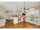 Eat-in kitchen with island and hardwood floors at 157 Highland Forest Dr, Clover, SC 29710