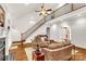 Two-story living room with hardwood floors, fireplace and high ceilings at 157 Highland Forest Dr, Clover, SC 29710