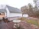 Deck with table and view of yard at 2043 Hunters Ridge Rd, Lancaster, SC 29720