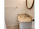 Simple bathroom with single vanity and a large mirror at 3508 Colony Rd # H, Charlotte, NC 28211
