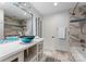 Elegant bathroom with unique vessel sink at 5401 Sunningdale Dr, Charlotte, NC 28277