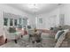 Bright living room with hardwood floors and access to sunroom at 5401 Sunningdale Dr, Charlotte, NC 28277