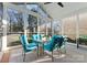 Screened porch with seating and glass windows at 5401 Sunningdale Dr, Charlotte, NC 28277