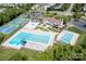 Community pool, tennis courts, and clubhouse at 9729 Capella Nw Ave, Concord, NC 28027