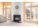 Living room fireplace with a beautiful mantel at 9729 Capella Nw Ave, Concord, NC 28027