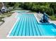 Large community pool with water slide at 9729 Capella Nw Ave, Concord, NC 28027