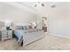 Spacious main bedroom with a plush bed and en-suite bathroom access at 1025 Lake Como Dr, Monroe, NC 28110