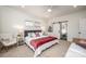 Large bedroom with king bed, barn door to en-suite bathroom, and sitting area at 187 Lone Pine Rd, Statesville, NC 28625