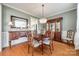 Formal dining room with hardwood floors and chandelier at 2420 Valelake Rd, York, SC 29745