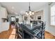 Kitchen with island and breakfast nook, hardwood floors at 2420 Valelake Rd, York, SC 29745