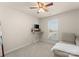 Bright bedroom featuring a standing desk, window seat and neutral decor at 2430 Kensington Station Pkwy, Charlotte, NC 28210