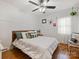 Bright bedroom with hardwood floors and modern decor at 3624 Trent St, Charlotte, NC 28209