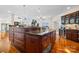 Large kitchen island with extensive storage and granite countertops at 4165 54Th Ne Ave, Hickory, NC 28601