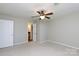 Bedroom with carpet, ceiling fan and access to bathroom at 4750 Pennington Meadows Cir, Rock Hill, SC 29732