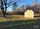 Spacious backyard with detached shed at 648 Scotts Creek Rd, Statesville, NC 28625