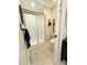 Small bathroom with shower and tile flooring at , Charlotte, NC 28269