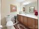 Stylish bathroom with a large vanity and updated fixtures at , Charlotte, NC 28269