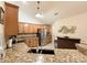 Updated kitchen with granite countertops and breakfast bar at 5559 Prosperity View Dr, Charlotte, NC 28269