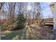 Wooded backyard with shed and deck at 1013 Ashwood Pl, Salisbury, NC 28146