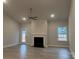 Spacious living room with fireplace and hardwood floors at 104 Kerr Walk Dr # 14, Statesville, NC 28677