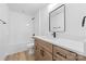 Modern bathroom featuring a stylish vanity with a sleek mirror and fixtures at 1200-1 Stanton Dr, Shelby, NC