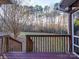 Wooden deck steps leading to backyard at 121 Sierra Woods Dr, Troutman, NC 28166