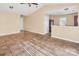 Bright living room features tile floors and an open concept design at 13502 Tartarian Ct, Charlotte, NC 28215