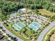 Aerial view of community pool, tennis, pickleball courts at 1410 Tranquility Blvd, Lancaster, SC 29720