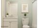 Clean bathroom with a toilet, sink, and shower/tub combo at 1984 Copper Path Dr, Fort Mill, SC 29715