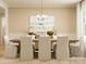 Elegant dining room features a large wooden table, neutral-toned chairs, and a stunning ocean-themed painting at 1984 Copper Path Dr, Fort Mill, SC 29715