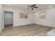 Bright bedroom with hardwood floors and ceiling fan at 207 Faulkner St, Clover, SC 29710