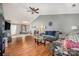 Bright living room with hardwood floors and vaulted ceilings at 225 Mighty Joe Trl, York, SC 29745