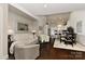 Spacious living room with hardwood floors and neutral color palette at 373 Battery Cir, Clover, SC 29710