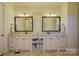 Elegant bathroom with double vanity and granite countertops at 4010 Soleado Dr, Matthews, NC 28104