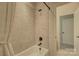 Bathroom with shower and tub, featuring tile surround at 4010 Soleado Dr, Matthews, NC 28104