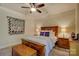 Bedroom with wooden bed frame and nightstands at 4010 Soleado Dr, Matthews, NC 28104