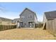 Gray house exterior with fenced backyard at 4827 Eaves Ln, Charlotte, NC 28215