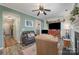 Living room with fireplace, and access to kitchen at 8044 Sapwood Ct, Matthews, NC 28104