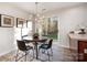 Dining area with sliding glass doors to backyard at 8146 Rudolph Rd, Charlotte, NC 28216