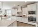 Modern kitchen with white cabinets, stainless steel appliances, and mosaic backsplash at 12014 Grey Partridge Dr, Charlotte, NC 28278