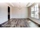 Formal dining room with hardwood floors and wainscoting at 3229 Mcharney Dr # 35, Harrisburg, NC 28075