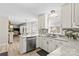 Kitchen with white cabinets, granite counters, and stainless steel appliances at 415 Cameron Dr, Salisbury, NC 28147