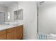 Modern bathroom with a large vanity, walk-in shower, and updated fixtures at 420 Queens Rd # 6, Charlotte, NC 28207