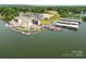 Aerial view of marina with boat slips and storage at 4455 Reed Creek Dr # 101, Sherrills Ford, NC 28673